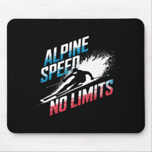 Alpine Speed No Limits Alpine Skiing Mouse Mat