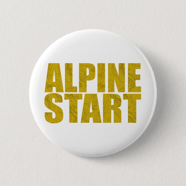 Alpine Start (Topo) 6 Cm Round Badge (Front)
