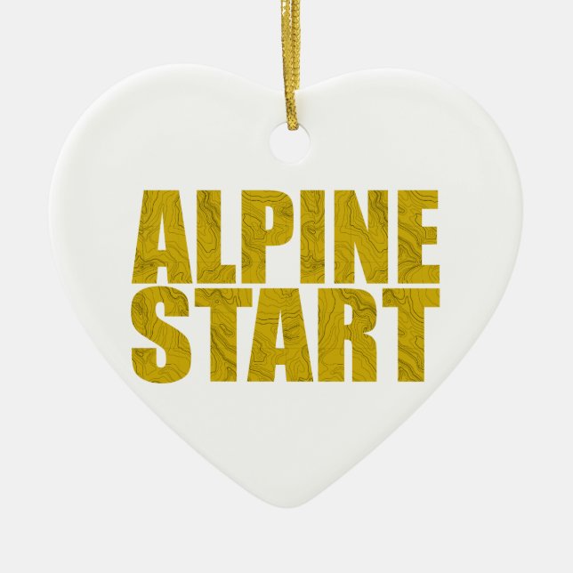 Alpine Start (Topo) Ceramic Tree Decoration (Front)