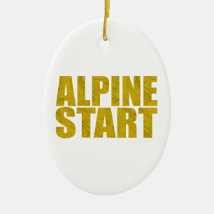 Alpine Start (Topo) Ceramic Tree Decoration