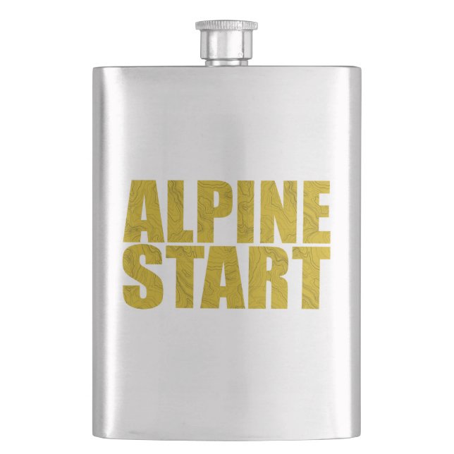 Alpine Start (Topo) Hip Flask (Front)