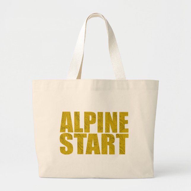 Alpine Start (Topo) Large Tote Bag (Front)