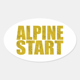 Alpine Start (Topo) Oval Sticker
