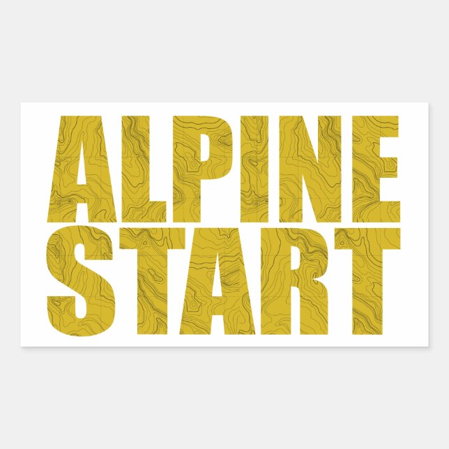 Alpine Start (Topo) Rectangular Sticker (Front)