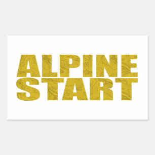 Alpine Start (Topo) Rectangular Sticker