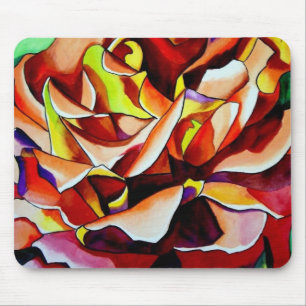 Alpine Sunset Rose flower Mouse Mat