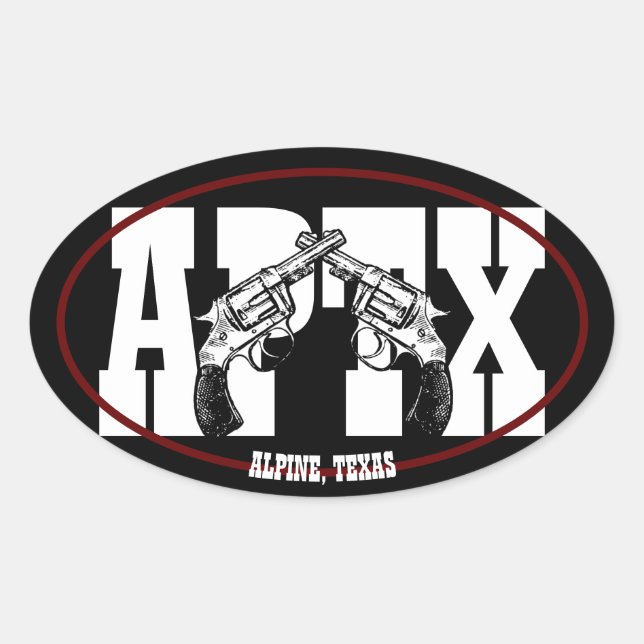 Alpine Texas Vinyl Sticker Oval (Front)