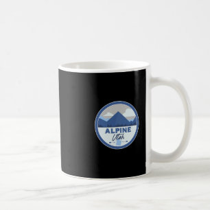Alpine Utah Ut Mountains Badge Hiking Souvenir  Coffee Mug