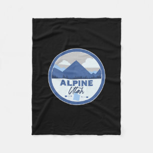 Alpine Utah Ut Mountains Dge Hiking Souvenir  Fleece Blanket