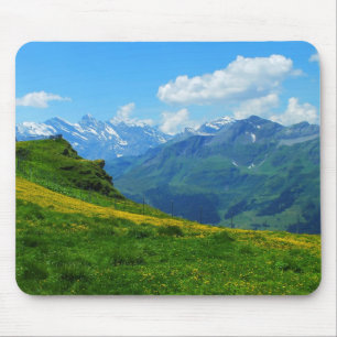 Alpine view in Switzerland Mouse Mat