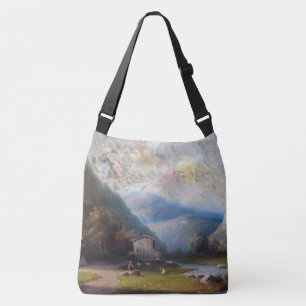 Alpine Wildflower Flowers & Alps Town Tote Bag