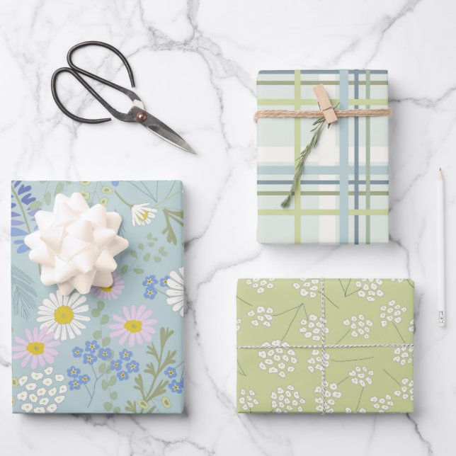 Alpine Wildflowers Coordinating Gift Wrap (Front)