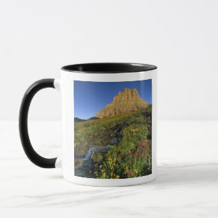 Alpine wildflowers & Mt Clements at Logan Pass Mug