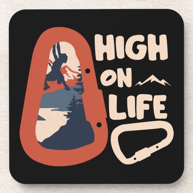 Alpinism Mountaineering High On Life Coaster (Front)