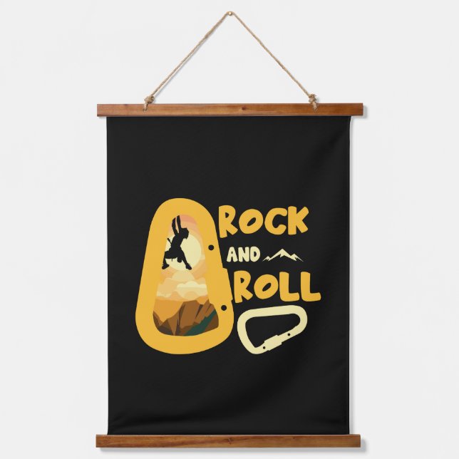 Alpinism Mountaineering High On Life Hanging Tapestry (Front)