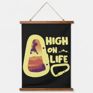 Alpinists Mountaineering Hanging Tapestry