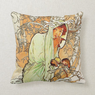 Alpohnse Mucha Winter Pillow