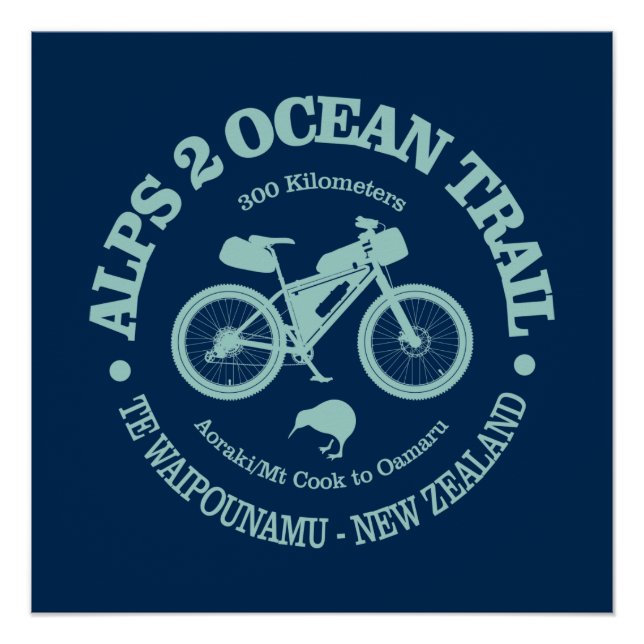 Alps 2 Ocean (cycling) Poster (Front)