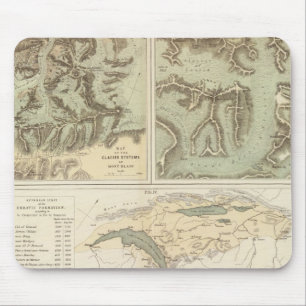 Alps glacier systems mouse mat