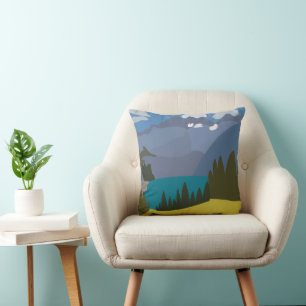 Alps Mountain Lake Cushion
