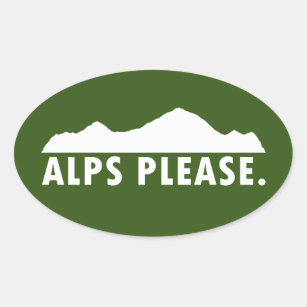 Alps Please Oval Sticker