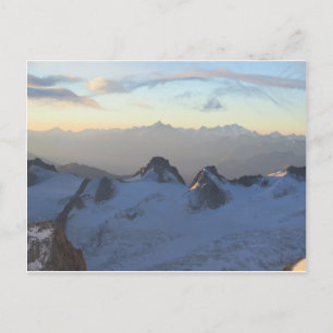 Alps sunrise Chamonix Postcard