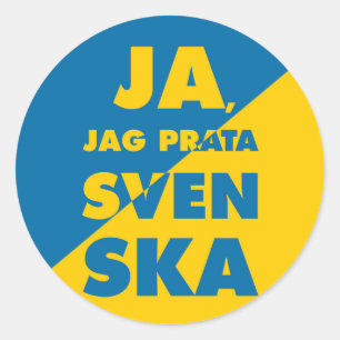 Already, Jag Svenska Silver, Yes i speak Swedish, Classic Round Sticker