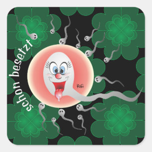 already occupied, he saw us victorious square sticker