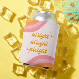 Alright, Alright, Alright Groovy Pink & Orange Can Cooler