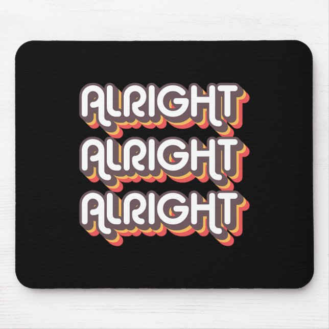 Alright Alright Roller Disco Outfit 70s Costume Fo Mouse Mat (Front)