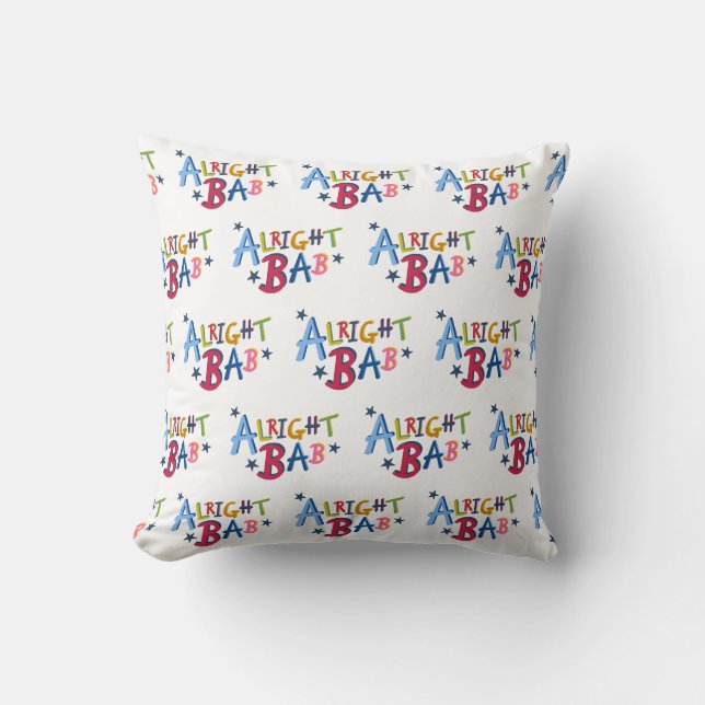 Alright Bab Black Country Words Cushion (Front)