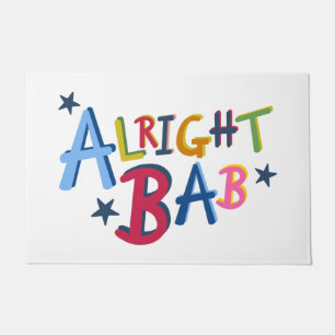 Alright Bab Black Country Words Doormat