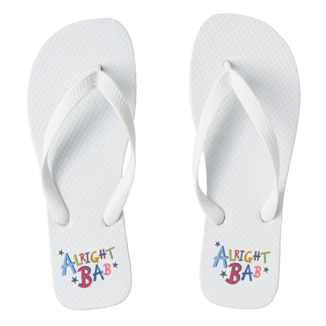 Alright Bab Black Country Words Flip Flop Footwear (Footbed)