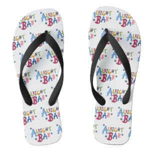 Alright Bab Black Country Words Flip Flop Footwear