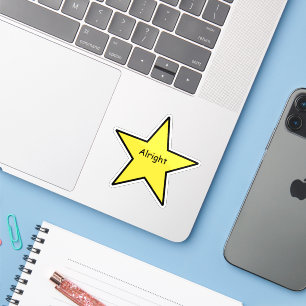 Alright Star Sticker – Funny Minimal Sticker