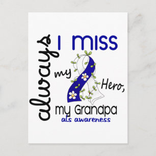 ALS Always I Miss My Grandpa 3 Postcard