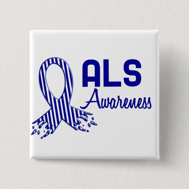 ALS Awareness 15 Cm Square Badge (Front)
