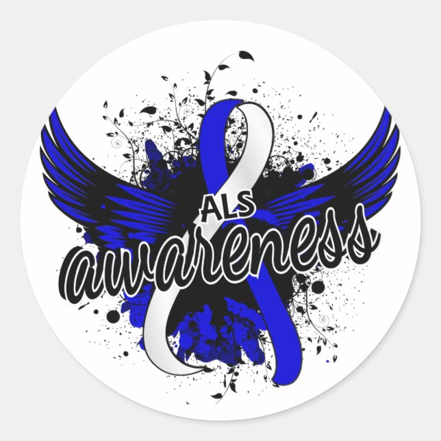 ALS Awareness 16 Classic Round Sticker (Front)