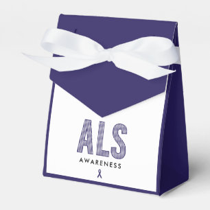 ALS Awareness Blue Ribbon Favour Box