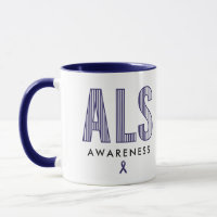 ALS Awareness Blue Ribbon