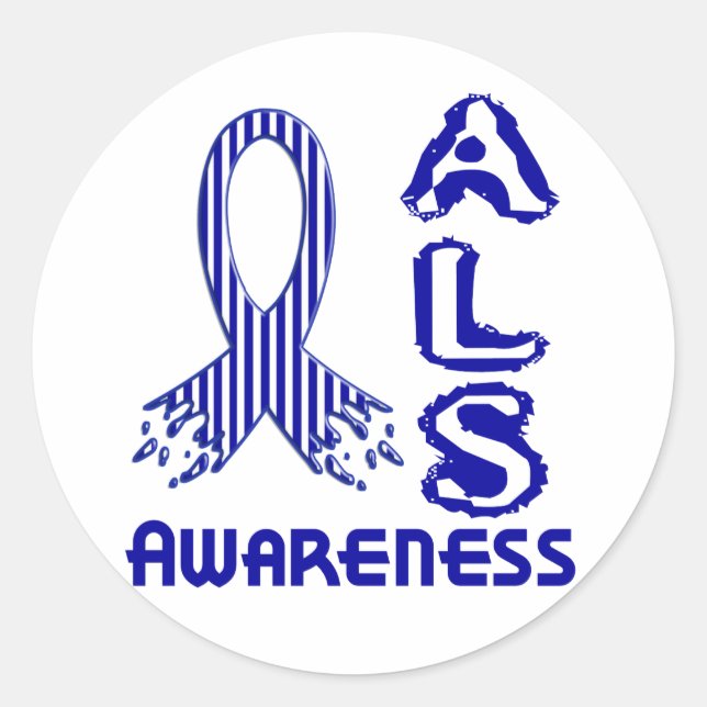 ALS Awareness F2 Classic Round Sticker (Front)