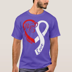 ALS Awareness Hople Love Heart Ribbon Happy Valent T-Shirt