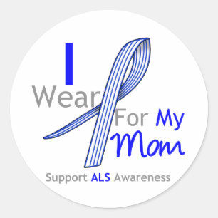 ALS Awareness I Wear ALS Ribbon For My Mum Classic Round Sticker