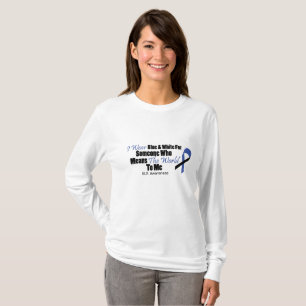 ALS Awareness I Wear Blue & White For Someone T-Shirt