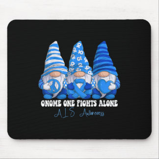 Als Awareness Month Blue Ribbon Gnomies Support Mouse Mat
