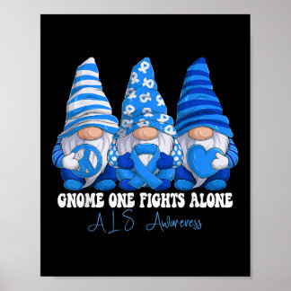 Als Awareness Month Blue Ribbon Gnomies Support Poster