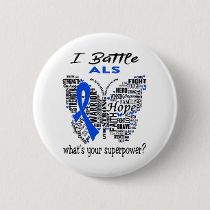 ALS Awareness Month Ribbon Gifts 6 Cm Round Badge