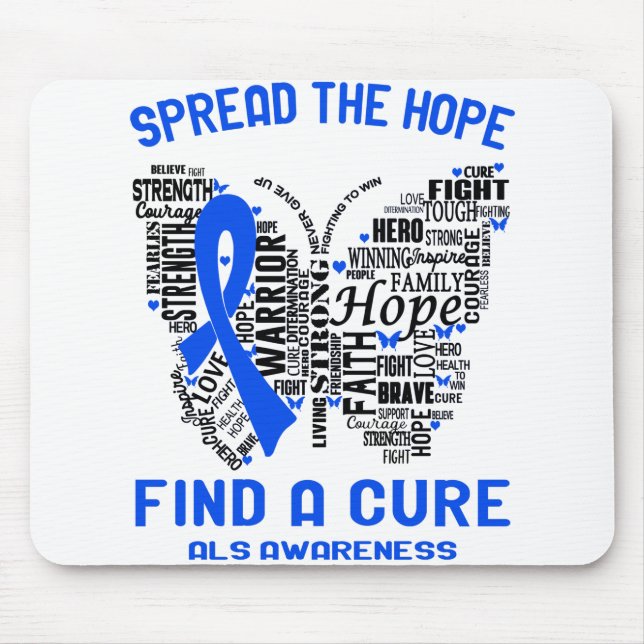 ALS Awareness Month Ribbon Gifts Mouse Mat (Front)