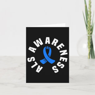 Als Awareness Pocket Wear Blue Ribbon Als Disease  Card