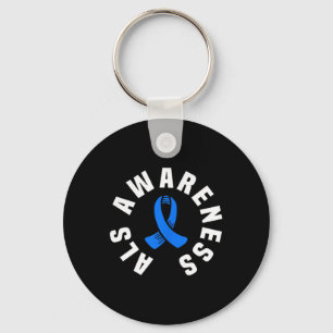 Als Awareness Pocket Wear Blue Ribbon Als Disease  Key Ring